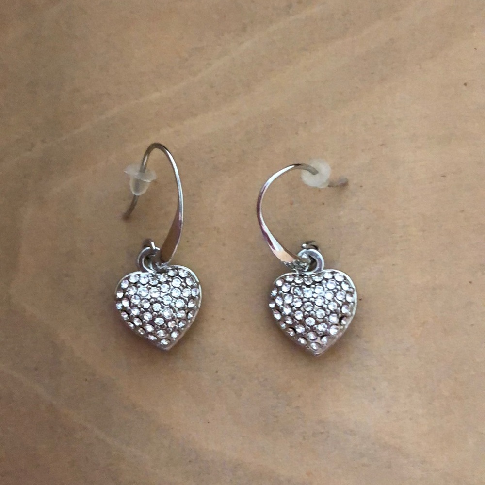 dangly heart valentine’s day earrings